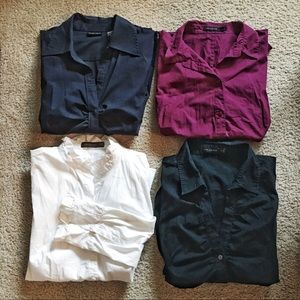 Bundle of 4 professional button-down dress shirts